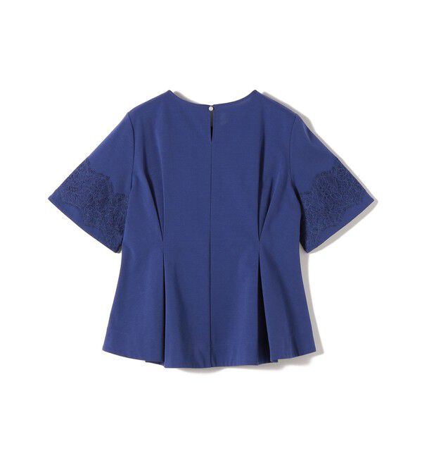 SHIPS for women「《予約》〈手洗い可能〉シルケット ポンチ レース コンビ プルオーバー」|Tシャツ・カットソー|