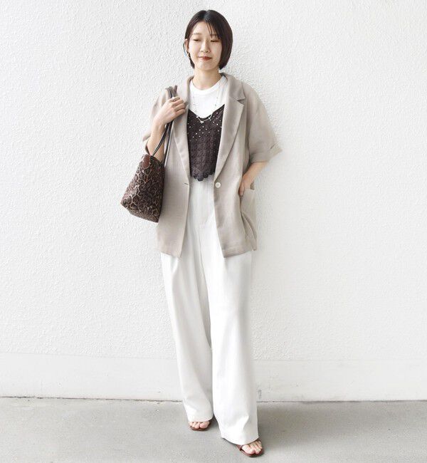 SHIPS for women「《予約》〈接触冷感/UVカット/手洗い可能〉スマート イージー デニム ライク タック パンツ」|その他|