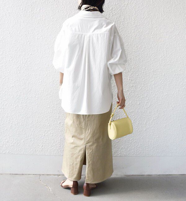 SHIPS for women「〈手洗い可能〉無地 / ストライプ サイド スリット スキッパー コットン シャツ 2」|シャツ・ブラウス|