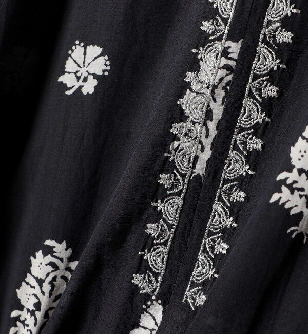 SHIPS for women「《予約》【SHIPS別注】Fanaka:〈手洗い可能〉フラワー プリント 刺繍 ワンピース」|ワンピース|