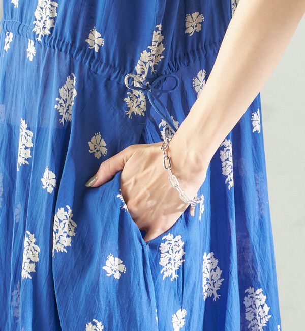 SHIPS for women「《予約》【SHIPS別注】Fanaka:〈手洗い可能〉フラワー プリント 刺繍 ワンピース」|ワンピース|