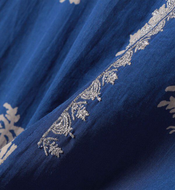 SHIPS for women「《予約》【SHIPS別注】Fanaka:〈手洗い可能〉フラワー プリント 刺繍 ワンピース」|ワンピース|