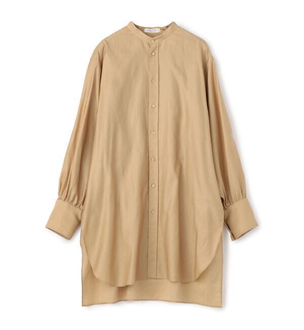 MACPHEE「コットンモールスキン バンドカラーチュニックシャツ」|シャツ・ブラウス|
