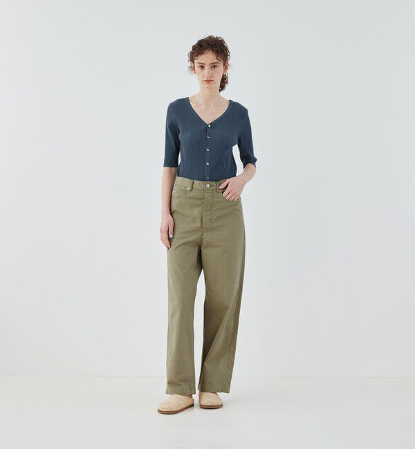 GALERIE VIE「ノンマーセライズドコットン 5ポケットパンツ」|チノ|