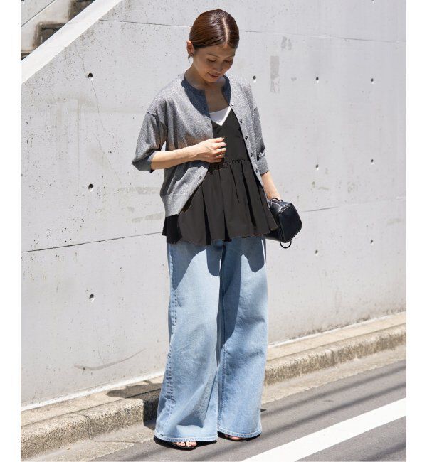 IENA「《追加》LEVITAクルーカーディガン」|カーディガン|