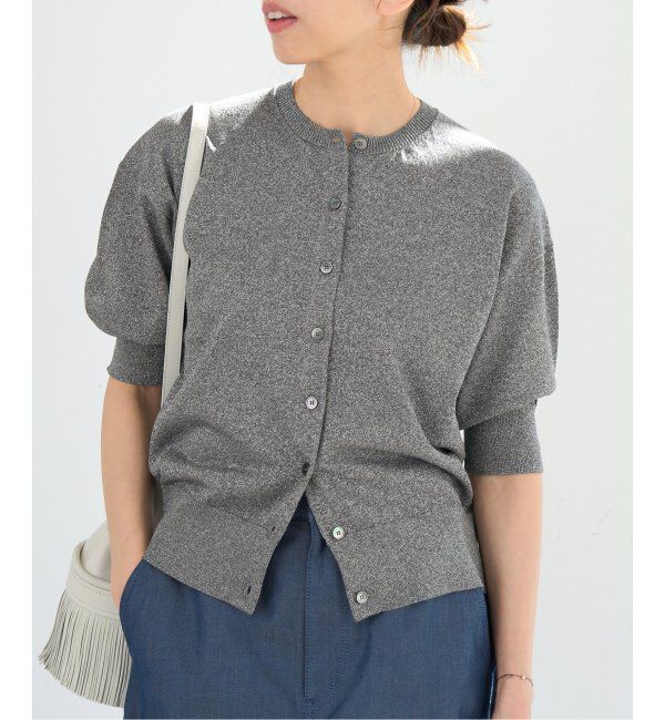 IENA「《追加》LEVITAクルーカーディガン」|カーディガン|