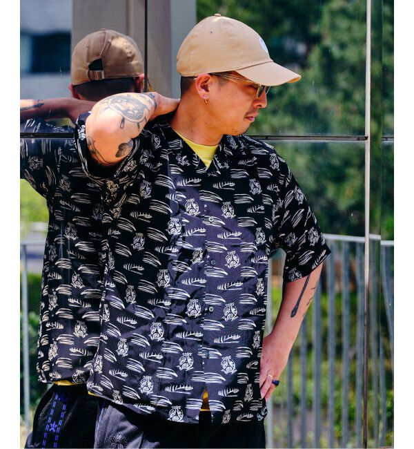 Paris Saint-Germain「【隈 研吾 &times; Paris Saint-Germain】グラフィックプリント オープンカラーシャツ」|シャツ・ブラウス|