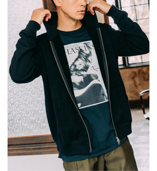 EDIFICE「LOOPWHEELER &times; LOWERCASE for EDIFICE ライトツリウラケ ジップパーカー」|パーカー|