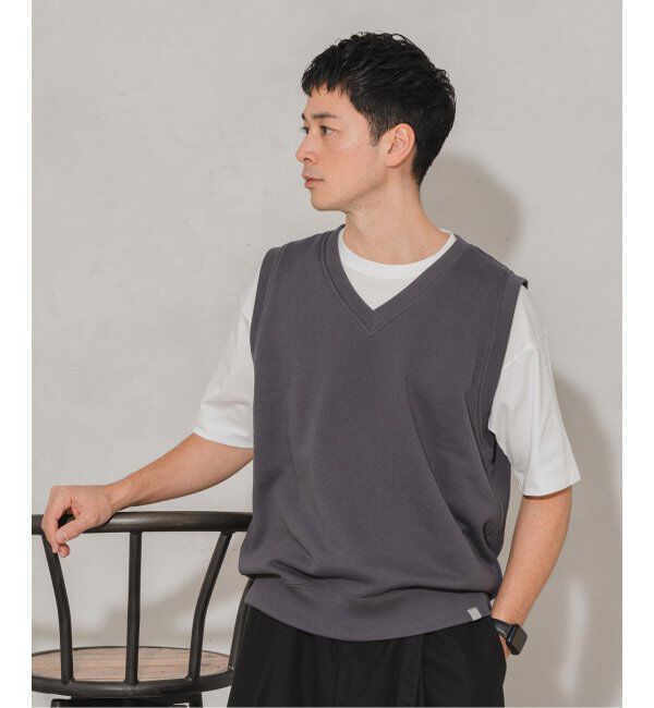 EDIFICE「LOOPWHEELER &times; LOWERCASE for EDIFICE ライトツリウラケ ルーズベスト」|スウェット・ジャージ|