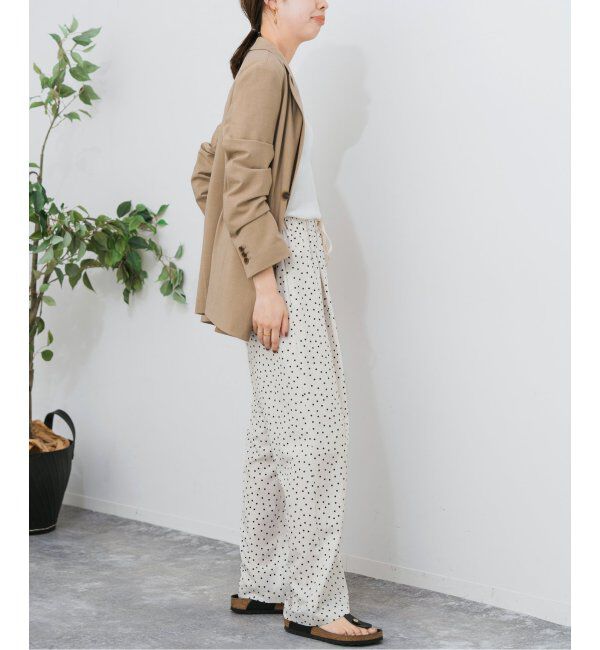Spick and Span「《WEB限定 / 追加》ドットプリントイージーストレートパンツ」|スラックス|