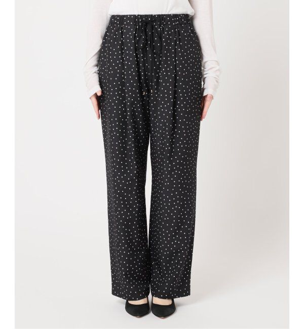 Spick and Span「《WEB限定 / 追加》ドットプリントイージーストレートパンツ」|スラックス|