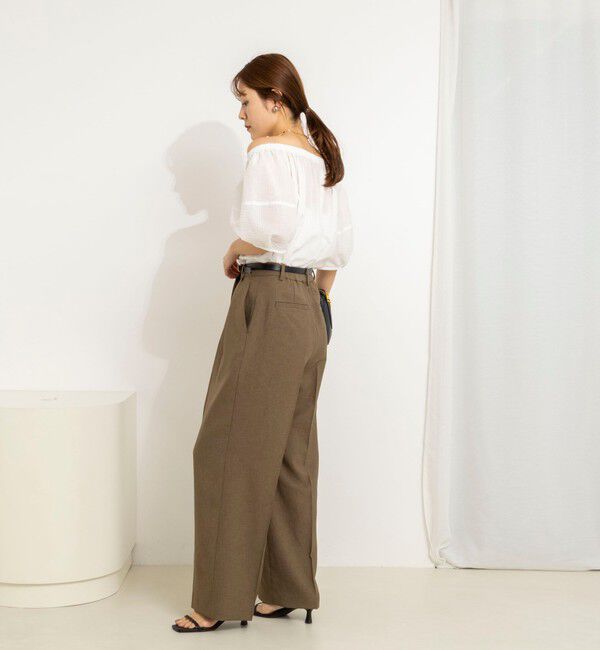 NOLLEY'S「ウォッシャブルラップ風ワイドパンツ」|その他|