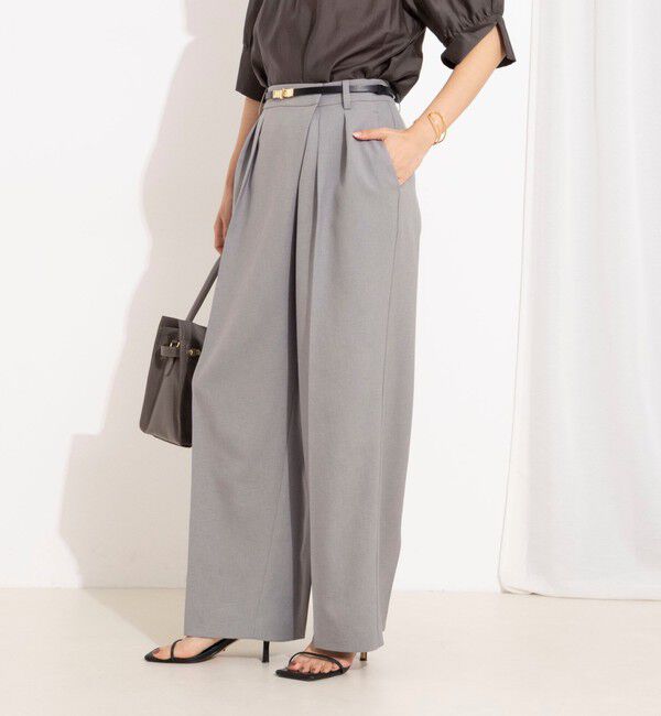 NOLLEY'S「ウォッシャブルラップ風ワイドパンツ」|その他|