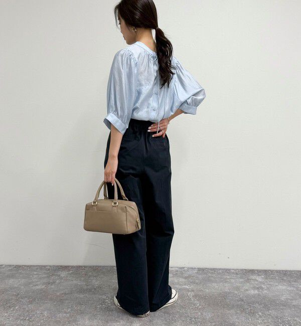 fredy emue「シャイニーシアー２WAYハーフスリーブブラウス」|シャツ・ブラウス|