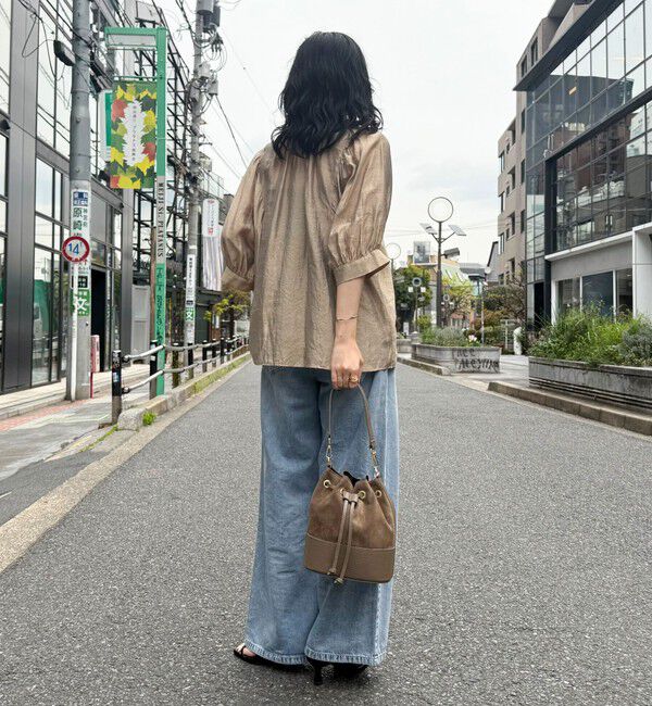 fredy emue「シャイニーシアー２WAYハーフスリーブブラウス」|シャツ・ブラウス|