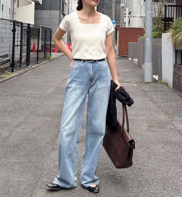 fredy emue「【@sora_522m企画】スクエアネックコンパクトTシャツ」|Tシャツ・カットソー|