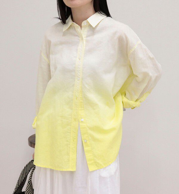 fredy emue「グラデーションリネンシャツ」|シャツ・ブラウス|イエロー