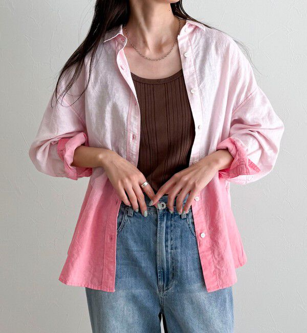 fredy emue「グラデーションリネンシャツ」|シャツ・ブラウス|