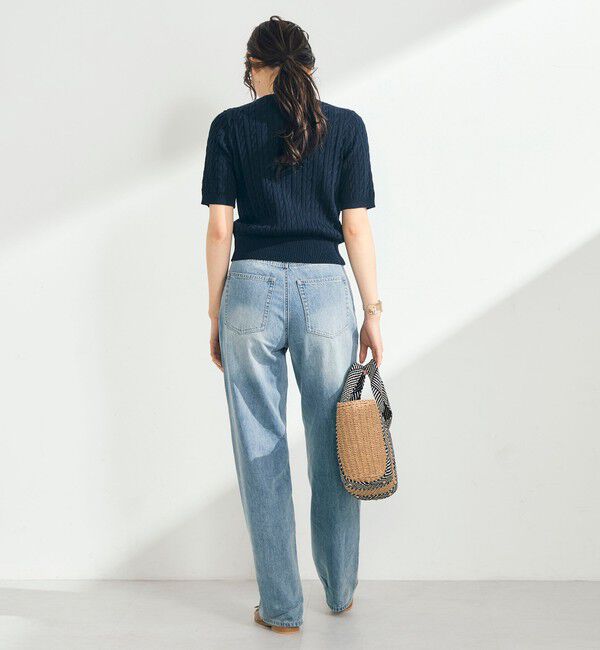 fredy emue「【毎年大人気！/完売必須】FR刺しゅうケーブル柄半袖カーディガン」|カーディガン|