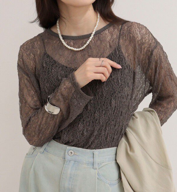 fredy emue「シアーレースロンTシャツ」|Tシャツ・カットソー|