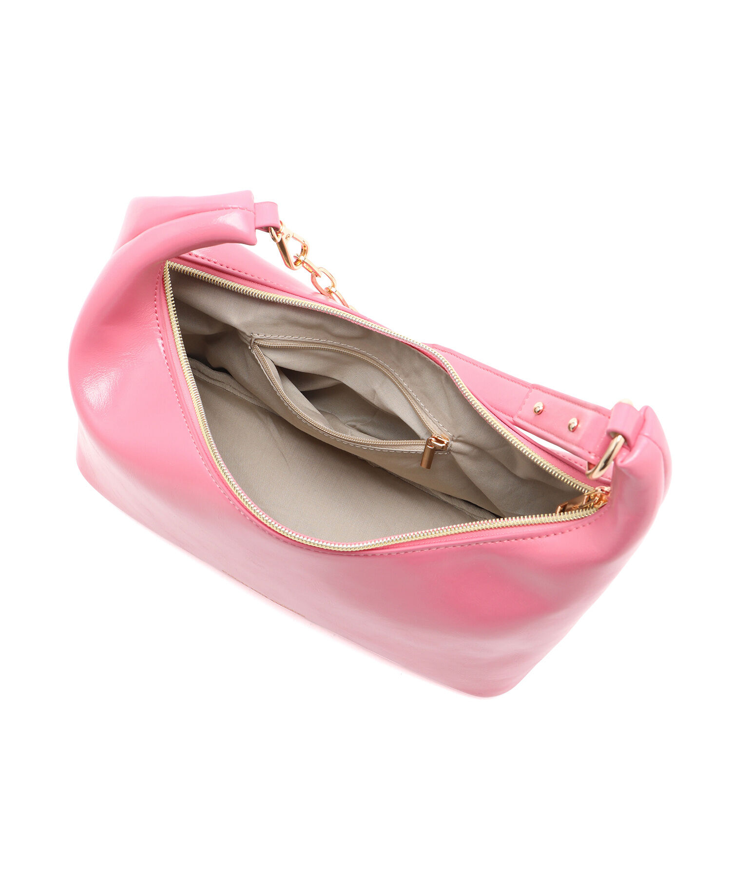 ROPE PICNIC PASSAGE「リンクルエナメルワイドワンショルダー＆クラッチバッグ」|ショルダー・メッセンジャー|