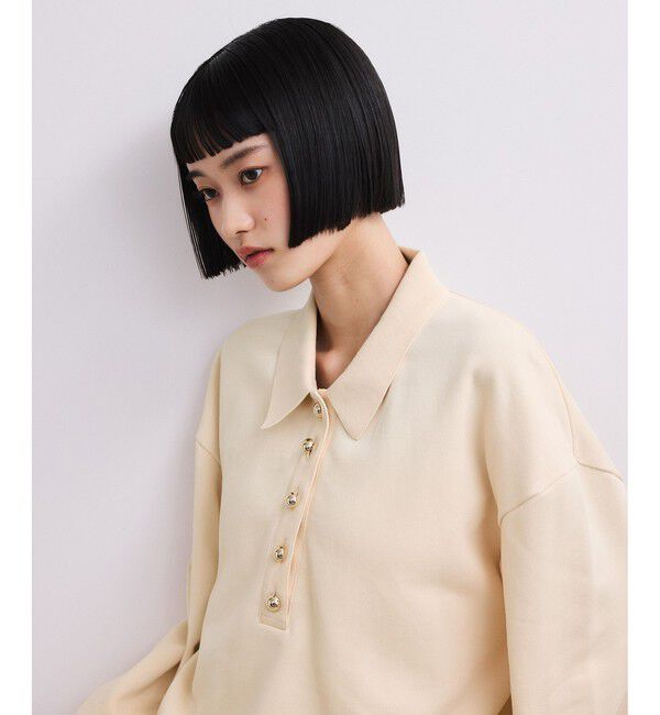 ADAM ET ROPE'「【WEB限定】ポロ襟フォルムプルオーバー」|スウェット・ジャージ|