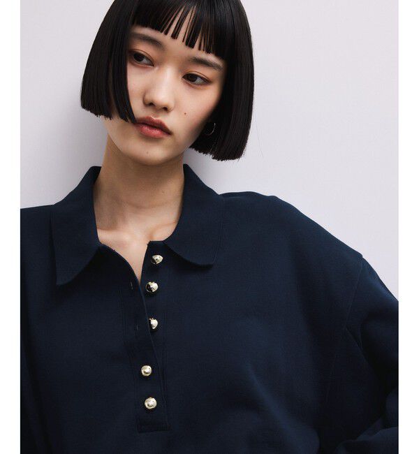 ADAM ET ROPE'「【WEB限定】ポロ襟フォルムプルオーバー」|スウェット・ジャージ|