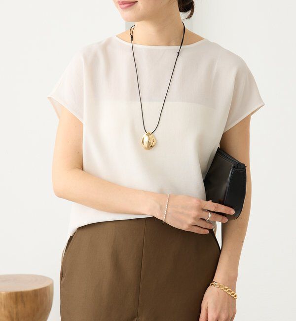  「予約【セットアップ着用可能】メッシュフレンチブラウス」|シャツ・ブラウス|