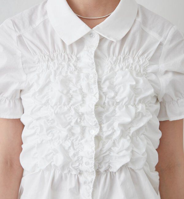  「シャーリングシェイプシャツ」|シャツ・ブラウス|