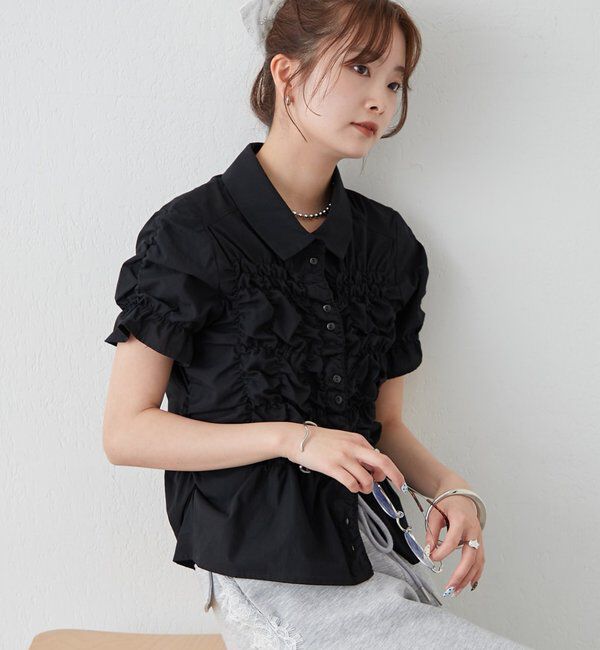  「シャーリングシェイプシャツ」|シャツ・ブラウス|