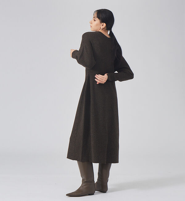 qualite「カラーメランジニットワンピース」|ワンピース|