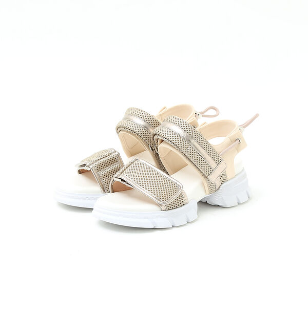 AU BANNISTER「【軽量】ボリュームスポーツサンダル」|サンダル|ピンクゴールド