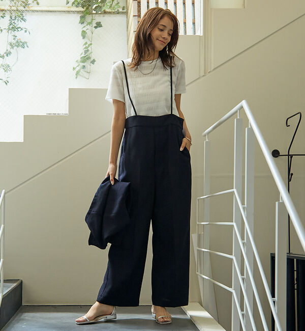 abahouse mavie「【セットアップ対応】ライトツイードサスペンダーパンツ」|その他|