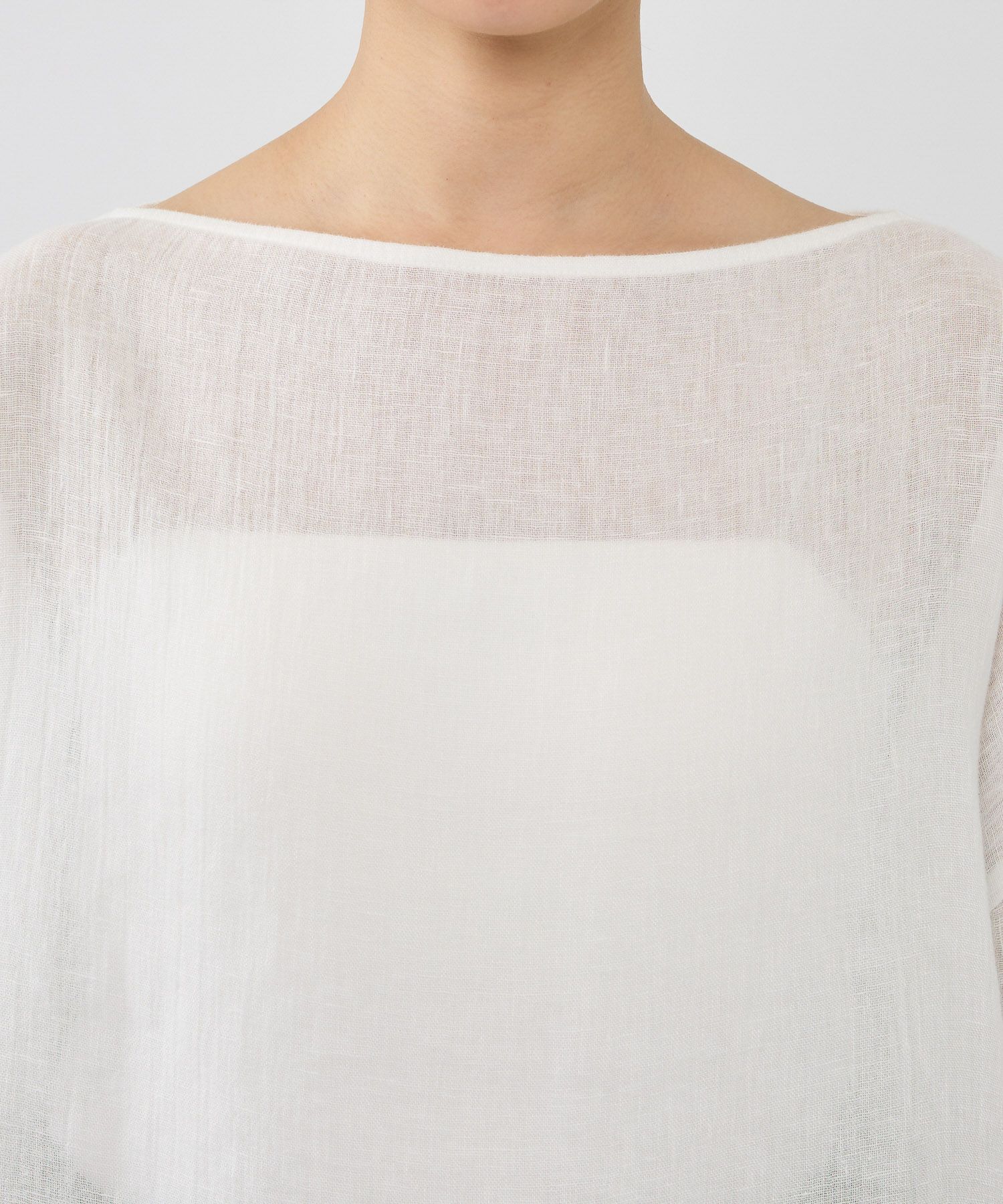 BABYLONE「リネンボートネックブラウス」|シャツ・ブラウス|