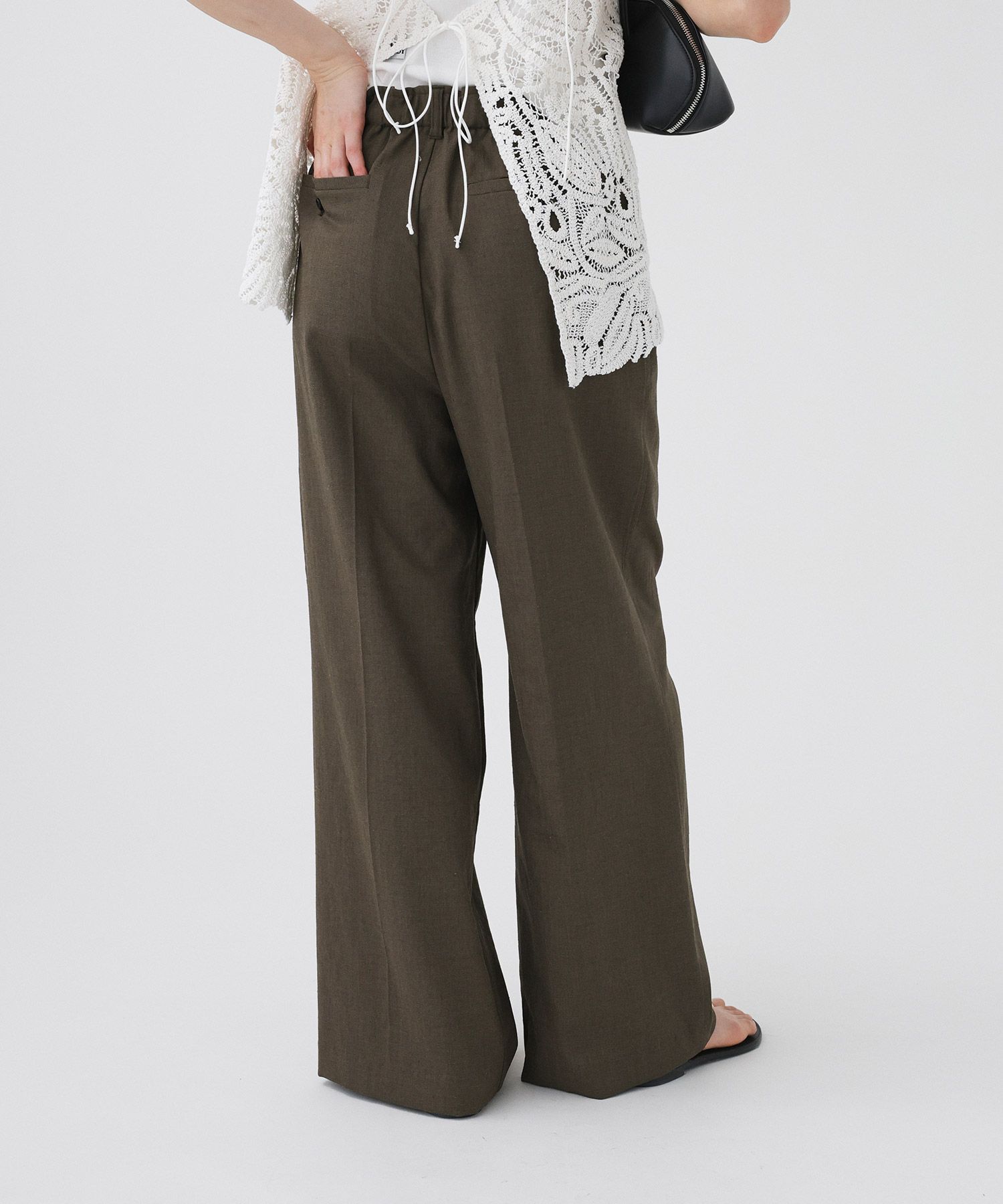 BABYLONE「【多機能素材】リネンライクパンツ」|スラックス|