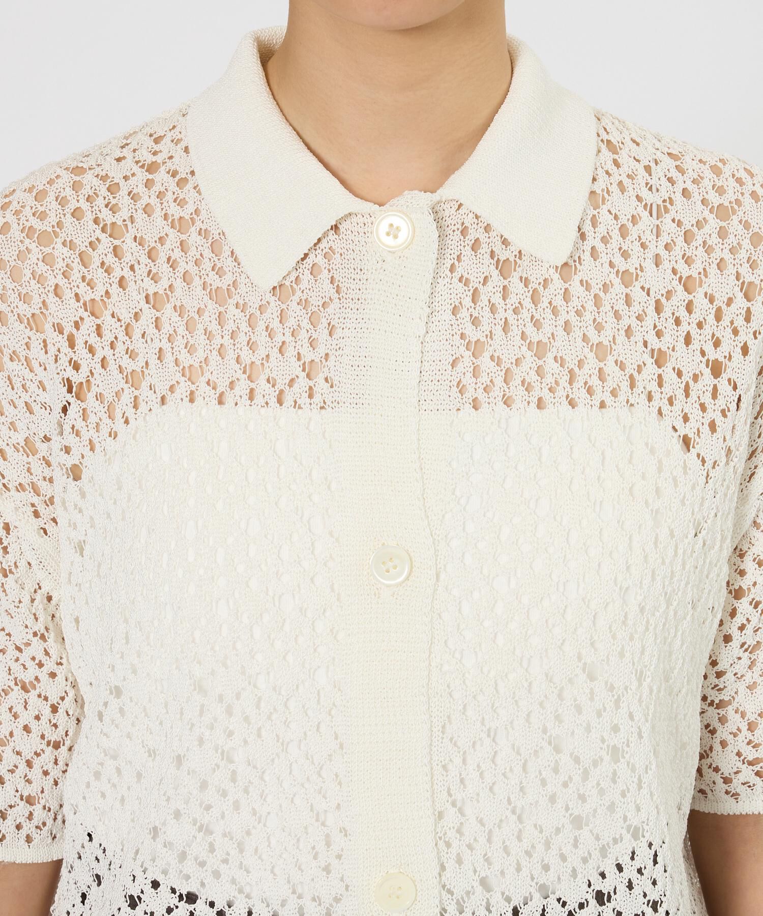 BABYLONE「レースニットポロ」|ポロシャツ|