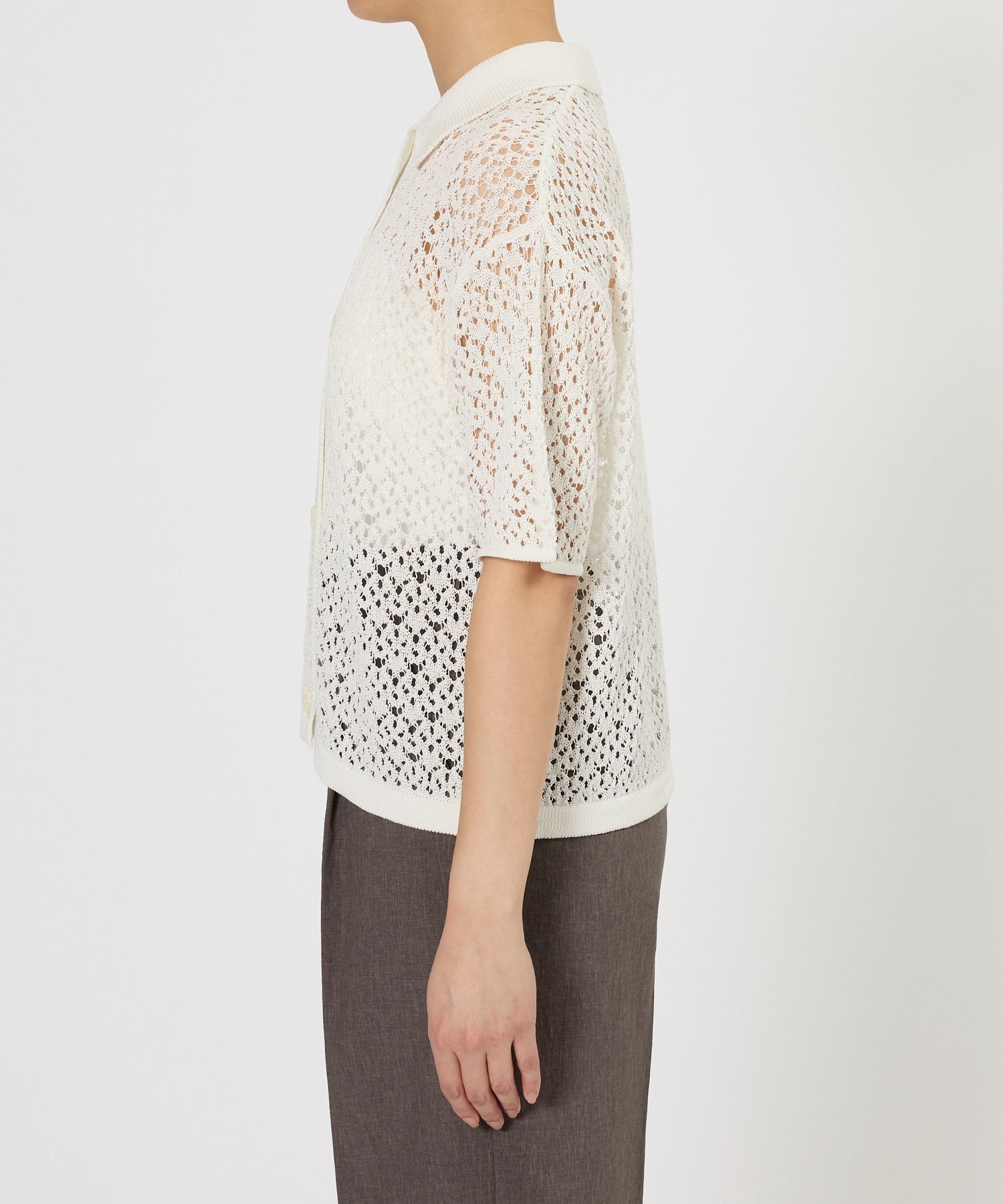 BABYLONE「レースニットポロ」|ポロシャツ|