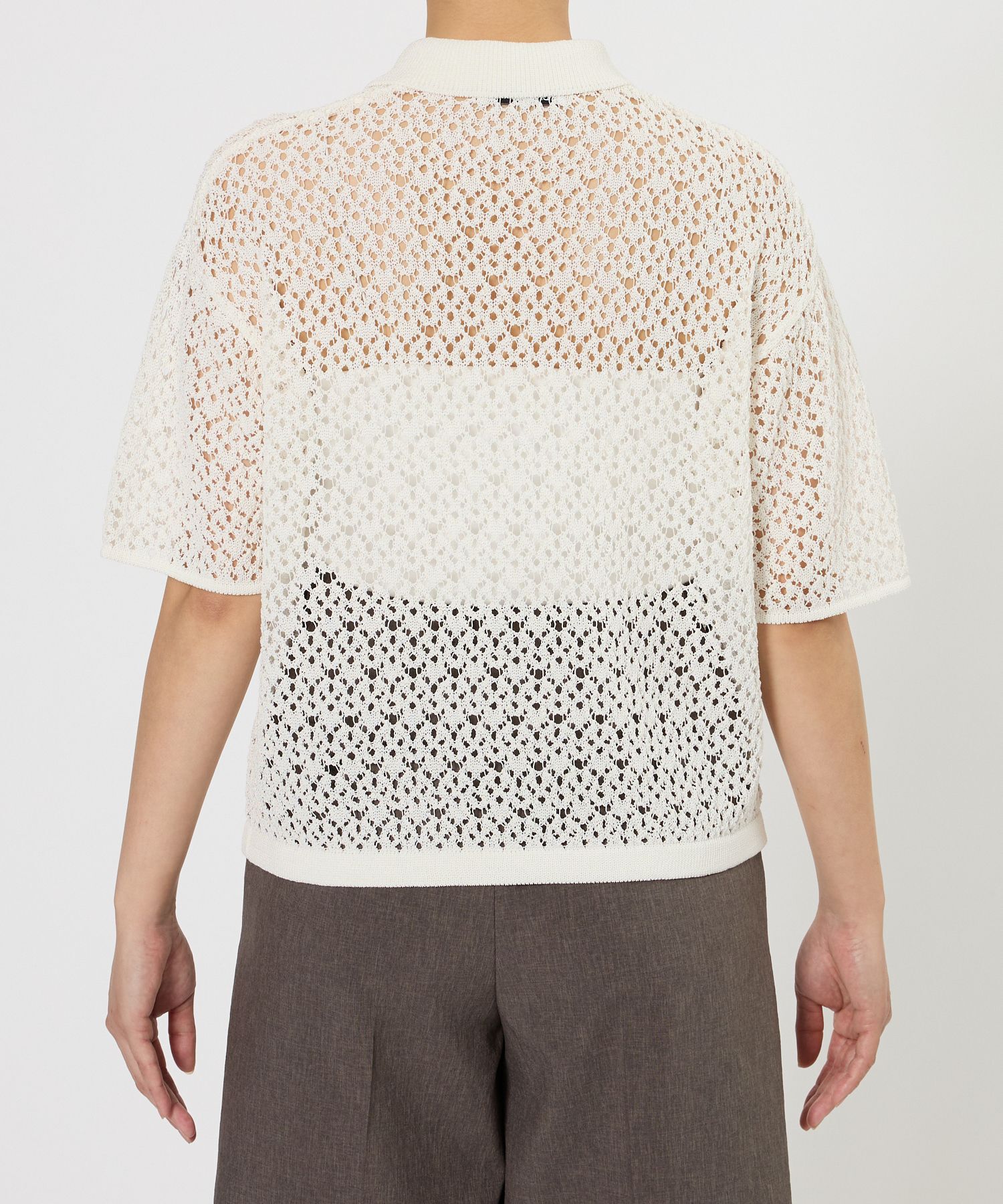 BABYLONE「レースニットポロ」|ポロシャツ|