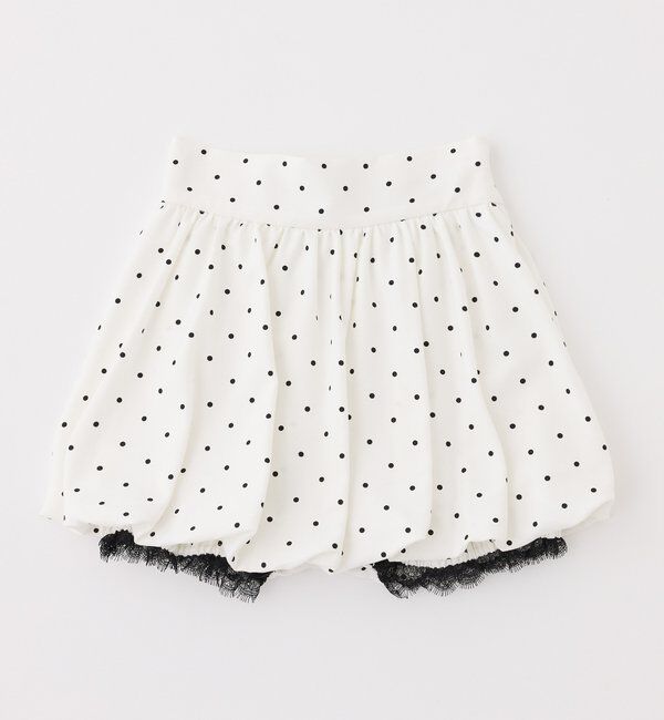  「レース付きバルーンミニスカート」|スカート|