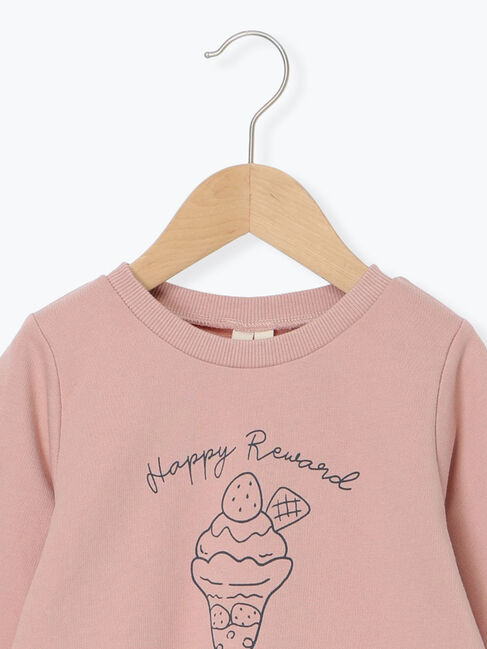 Samansa Mos2 Lagom「◎パフェプリント裾スカラップロンT」|Tシャツ・カットソー|