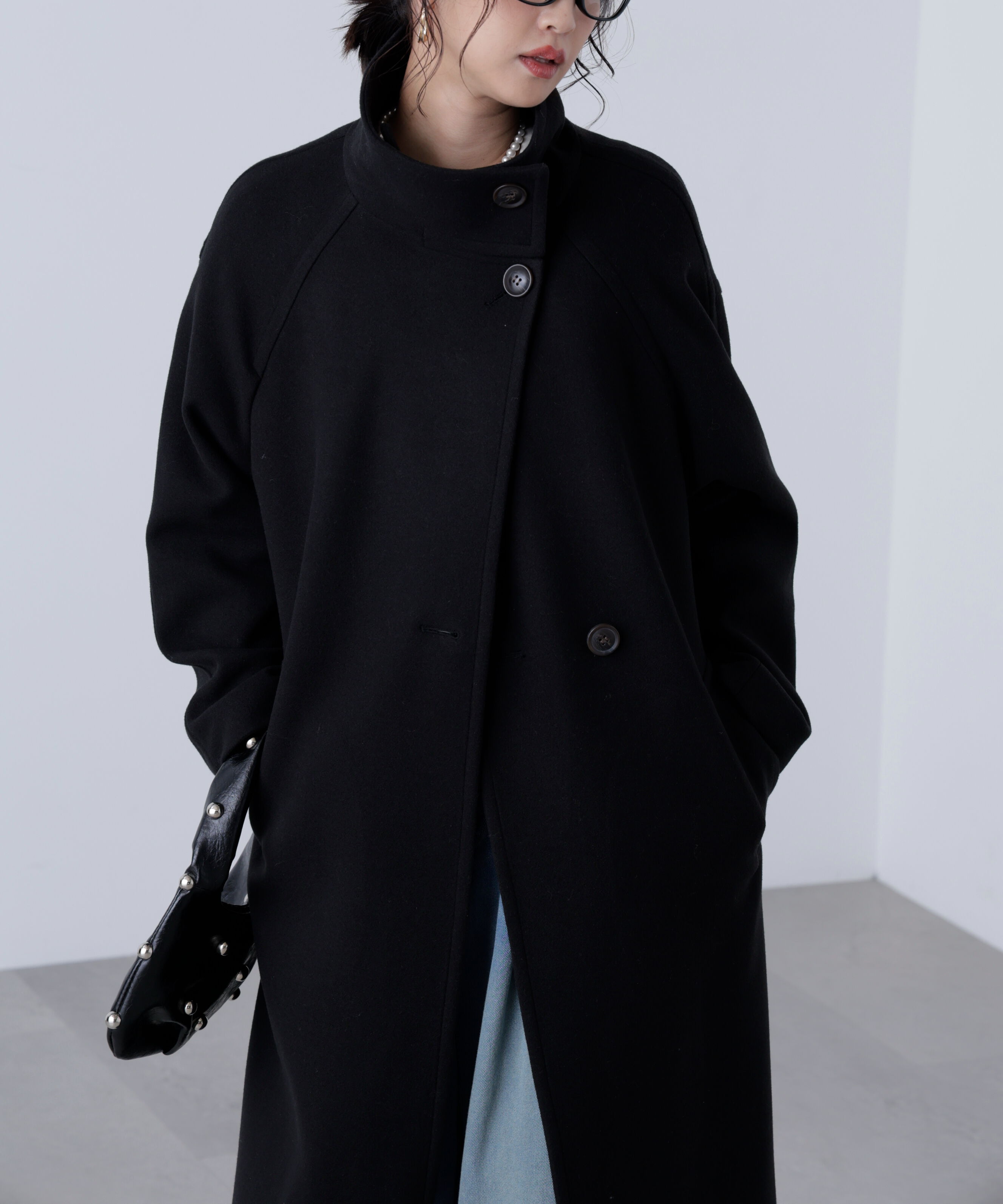  「[累計販売5000枚！選べる4色]スタンドカラーメルトンロングコート」|その他|