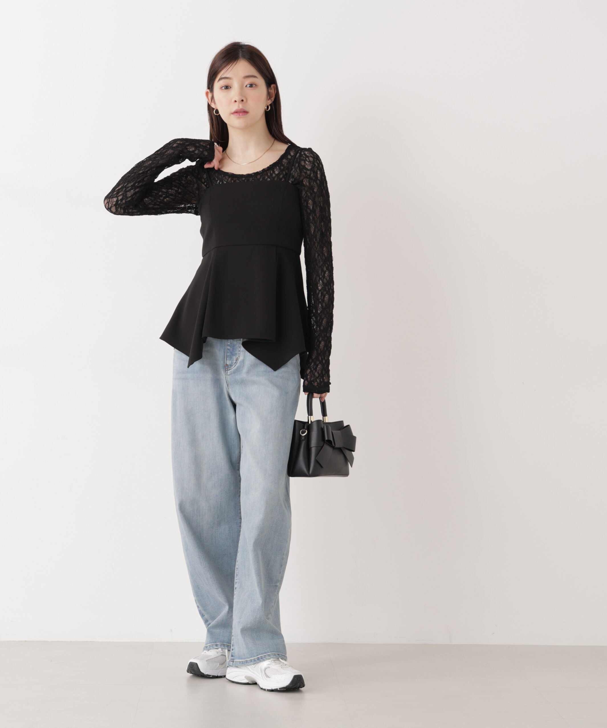 PROPORTION BODY DRESSING「〈a/mie〉ストレッチレース　26SS」|Tシャツ・カットソー|