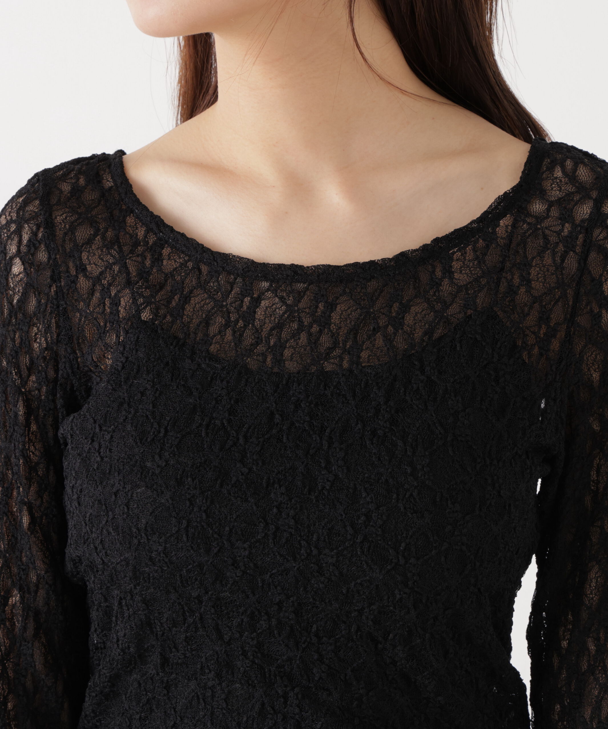 PROPORTION BODY DRESSING「〈a/mie〉ストレッチレース　26SS」|Tシャツ・カットソー|