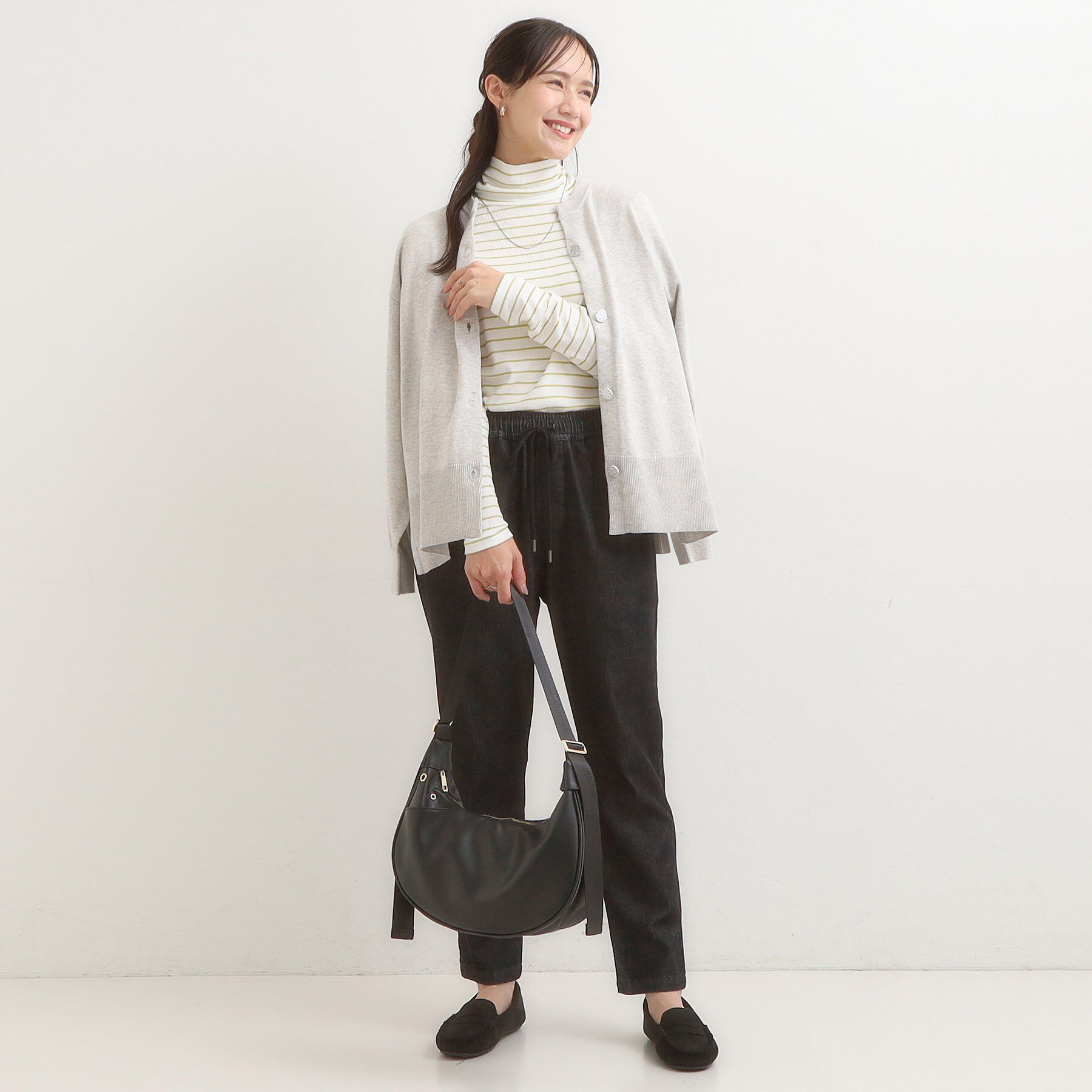 SHOO･LA･RUE「【S-LL/吸湿発熱】なめらかとろみ インナータートル」|Tシャツ・カットソー|