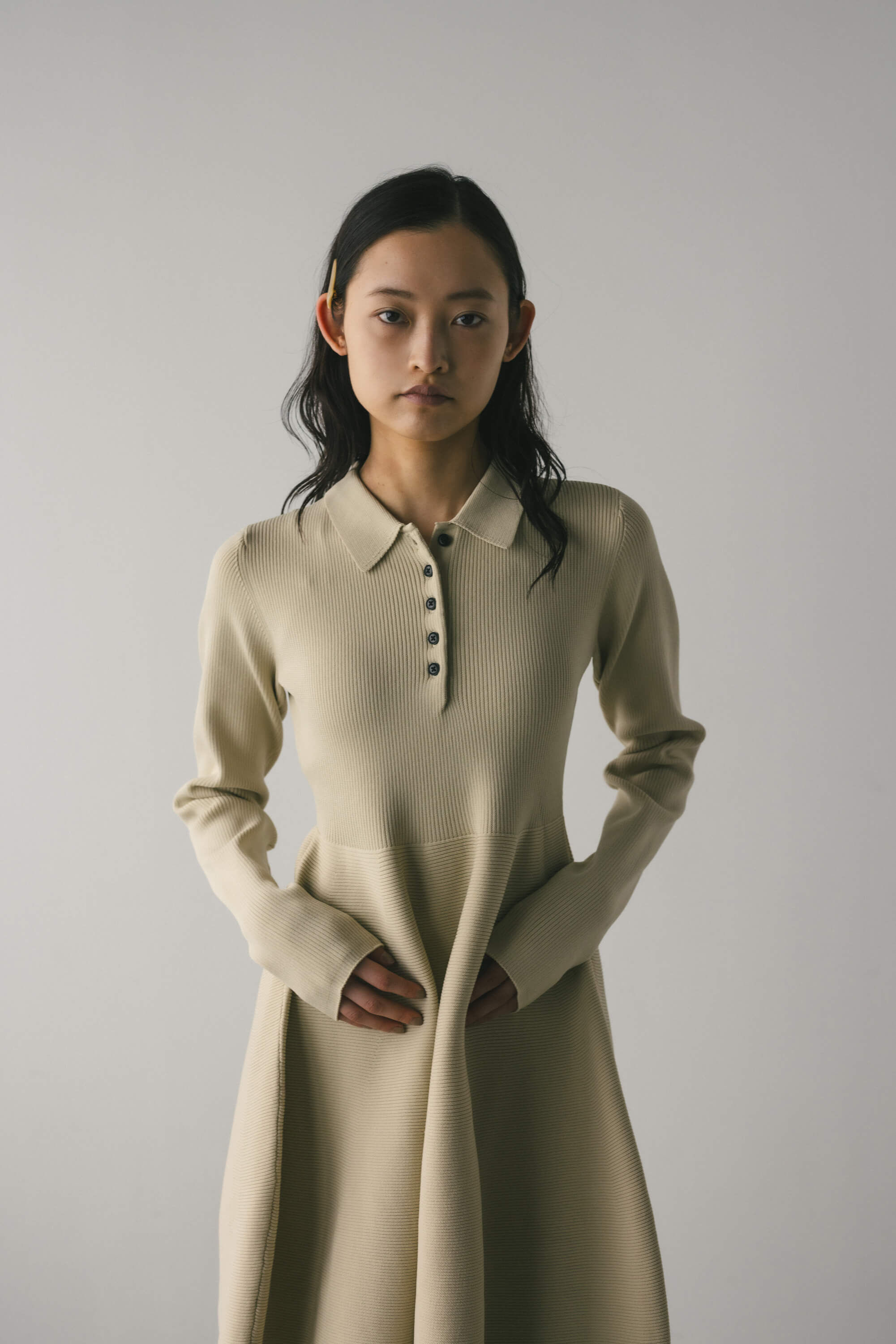 STYLEMIXER「フォルムポロニットワンピース」|ワンピース|