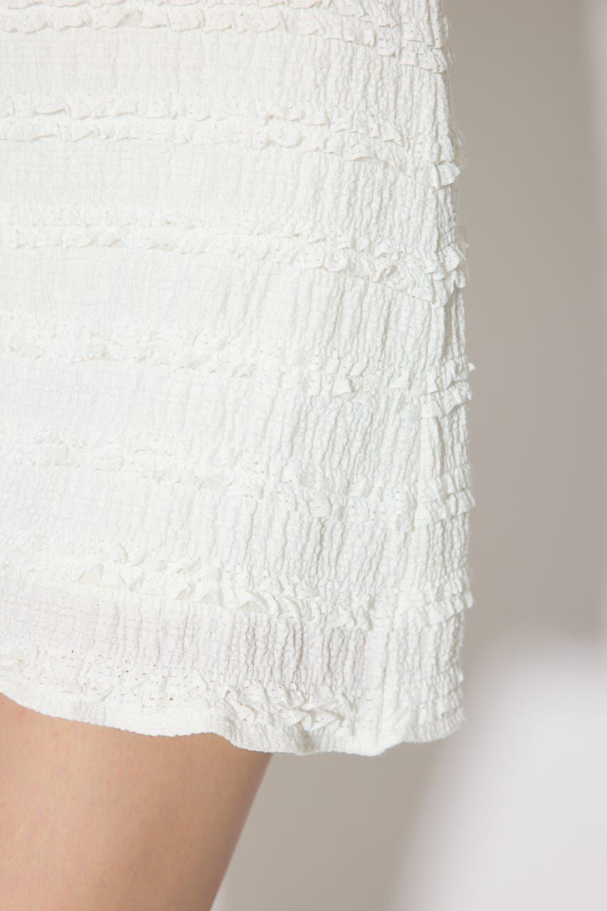 rienda「ショルダーフリルカットミニワンピース」|ワンピース|