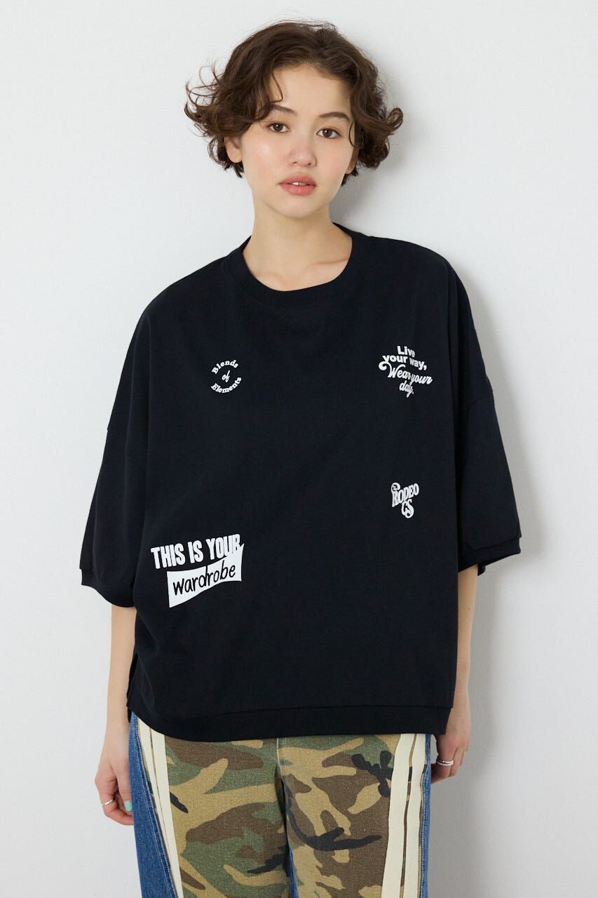 RODEO CROWNS「発泡マルチロゴビッグトップス」|Tシャツ・カットソー|