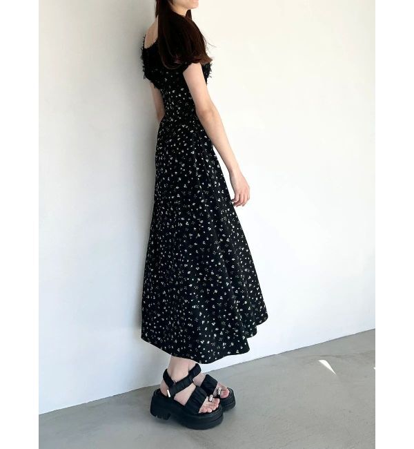 CALNAMUR「TULLE LAYERED FLOWER OP/チュールレイヤードフラワーワンピース」|ワンピース|