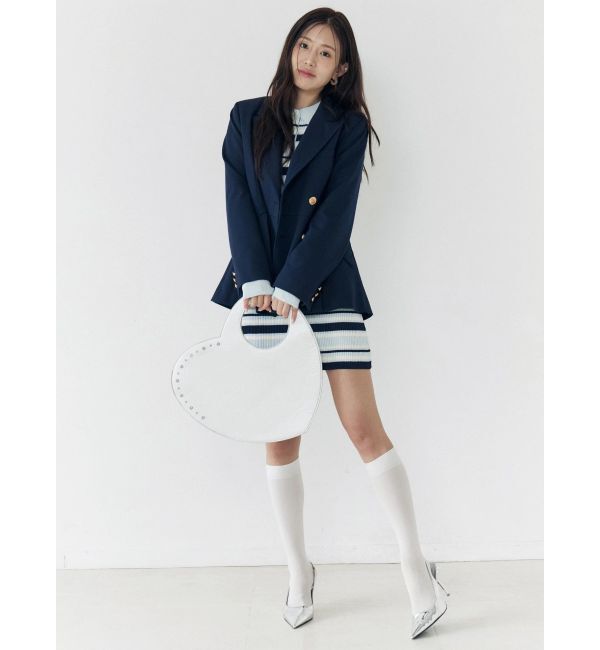 CALNAMUR「マルチボーダーポロニットワンピース」|ワンピース|