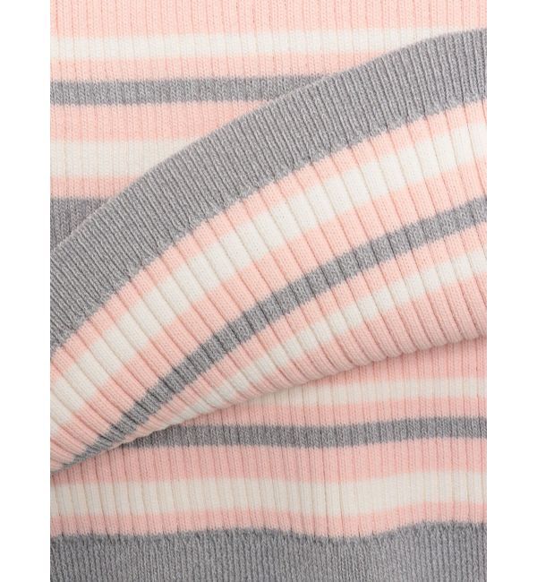 CALNAMUR「マルチボーダーポロニットワンピース」|ワンピース|